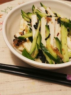 長芋とキュウリのおかか海苔和え-レシピのメイン写真