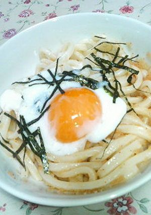 明太子うどん温玉のせ-レシピのメイン写真