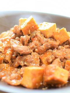 簡単。厚揚げと豚こま切れ肉のピリ辛炒め!-レシピのメイン写真
