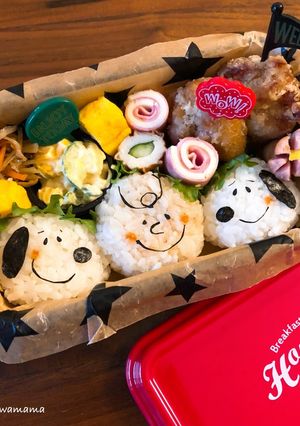 キャラ弁♫スヌーピー弁当♫-レシピのメイン写真