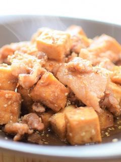 厚揚げと豚こま切れ肉のポン酢照り焼き!-レシピのメイン写真