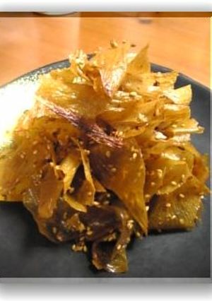 晩酌に♬乾燥湯葉の照り焼き！-レシピのメイン写真