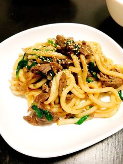 コストコのプルコギビーフで焼うどん-レシピのメイン写真