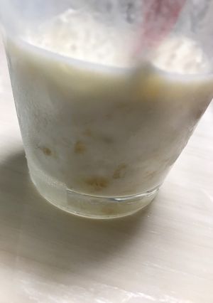 果肉入りバナナジュース【ミキサー使わない-レシピのメイン写真
