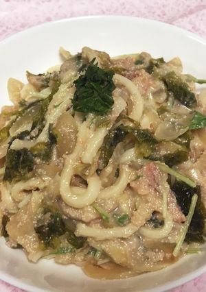 たらことあおさの豆乳うどんパスタ-レシピのメイン写真