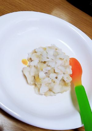 簡単離乳食 バナナとパンのヨーグルトあえ-レシピのメイン写真