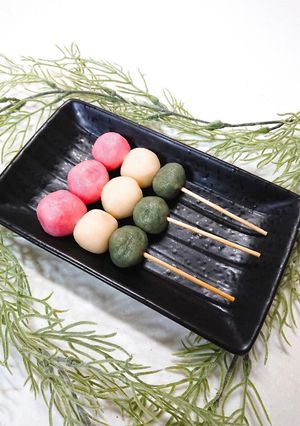 お豆腐と白玉粉を使って簡単三色団子♪-レシピのメイン写真