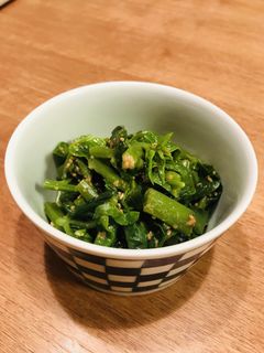 栄養満点!つるむらさきの胡麻和え-レシピのメイン写真