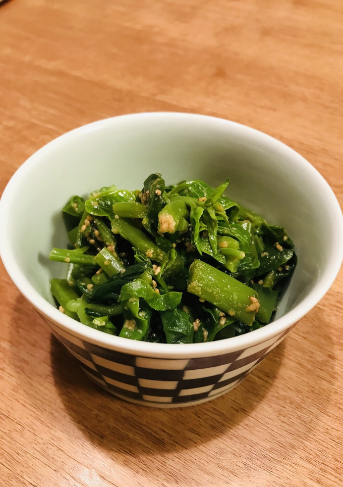 栄養満点！つるむらさきの胡麻和え-レシピのメイン写真