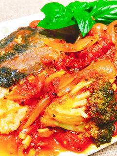 鰤とブロッコリーのトマト煮-レシピのメイン写真