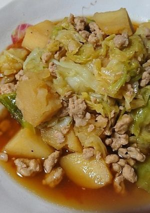 ひき肉で時短肉じゃが-レシピのメイン写真