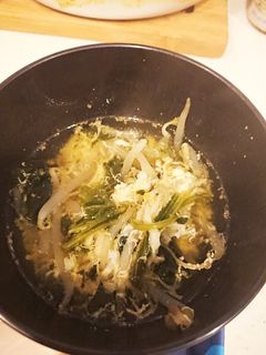 ほうれん草のごま和えリメイクスープ-レシピのメイン写真