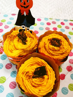 ハロウィンカボチャケーキ-レシピのメイン写真