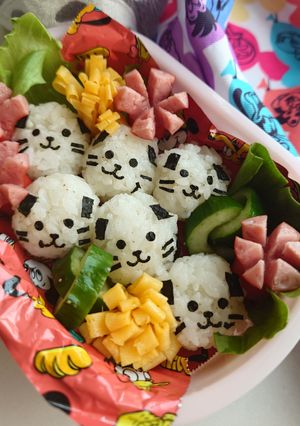 にゃんまげのお弁当ミニおにぎり編-レシピのメイン写真