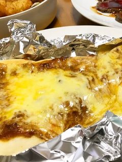 ナンのキーマカレーピザ-レシピのメイン写真