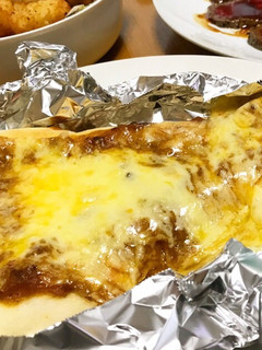 ナンのキーマカレーピザ-レシピのメイン写真