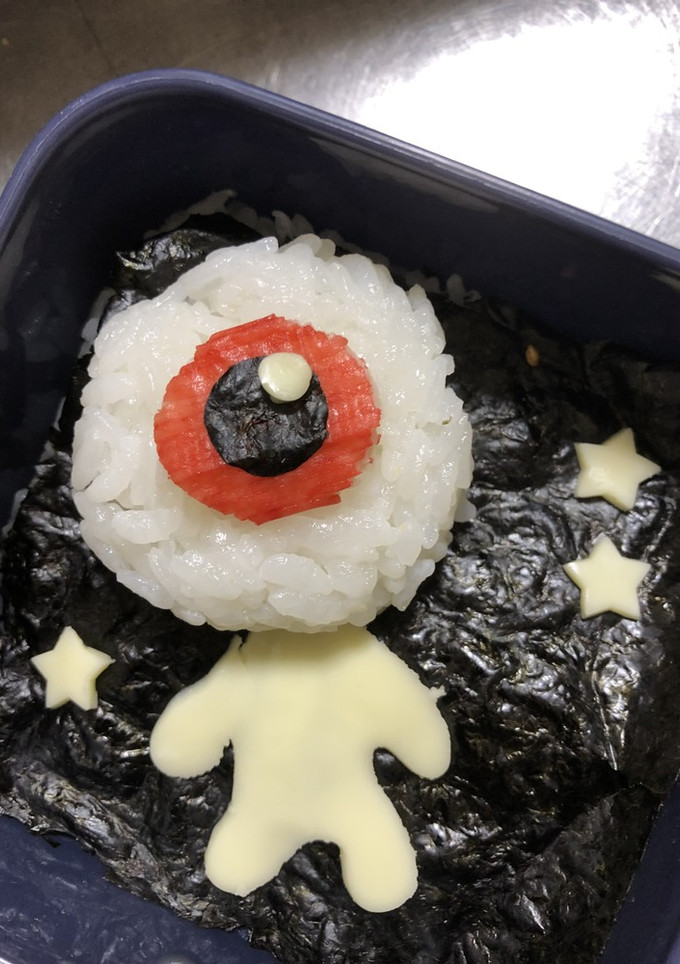 簡単！ゲゲゲの鬼太郎の目玉のおやじのり弁-レシピのメイン写真