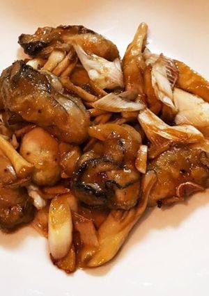 カキと舞茸のオイスターソース炒め-レシピのメイン写真