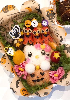 ハロウィン★キティーちゃんキャラ弁 簡単-レシピのメイン写真
