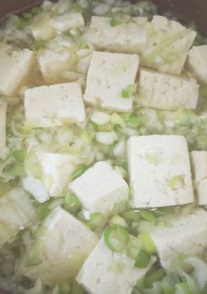 あったまる!ねぎたっぷり具沢山湯豆腐-レシピのメイン写真