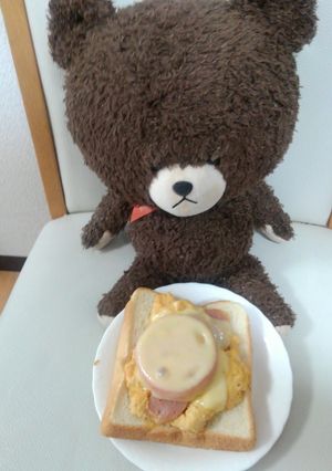 ソーセージ卵のトマトトースト-レシピのメイン写真