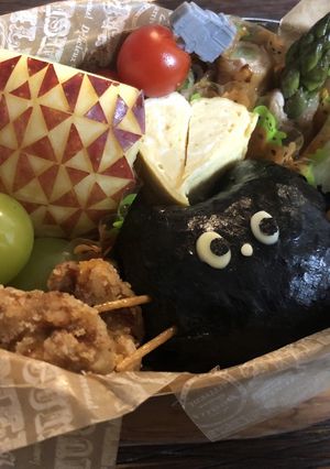 ハロウィン黒猫お弁当-レシピのメイン写真