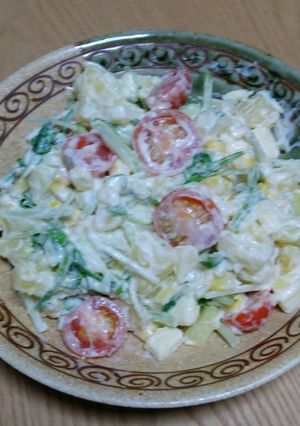 水菜とチーズのポテサラ-レシピのメイン写真