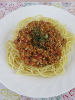 大豆入り特製ミートソースパスタ-レシピのメイン写真