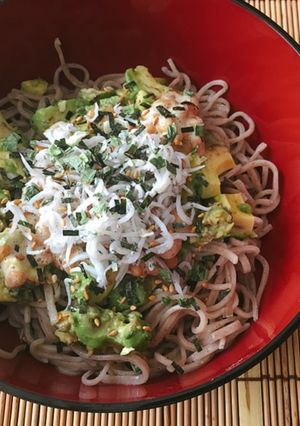 アボカド納豆しらす＊蕎麦-レシピのメイン写真