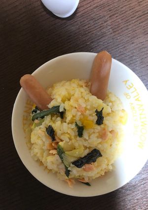 レンジで簡単！鮭とレタスのチャーハン-レシピのメイン写真