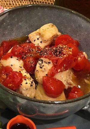 鶏胸肉とミニトマトの蒸し煮-レシピのメイン写真