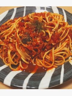 鯖缶で簡単!トマトパスタ-レシピのメイン写真