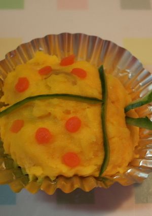 キャラ弁☆かぼちゃとさつまいもサラダ-レシピのメイン写真