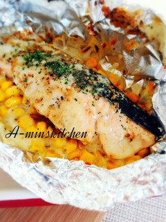 絶品!鮭とにんにく醤油のホイルチーズ焼き-レシピのメイン写真