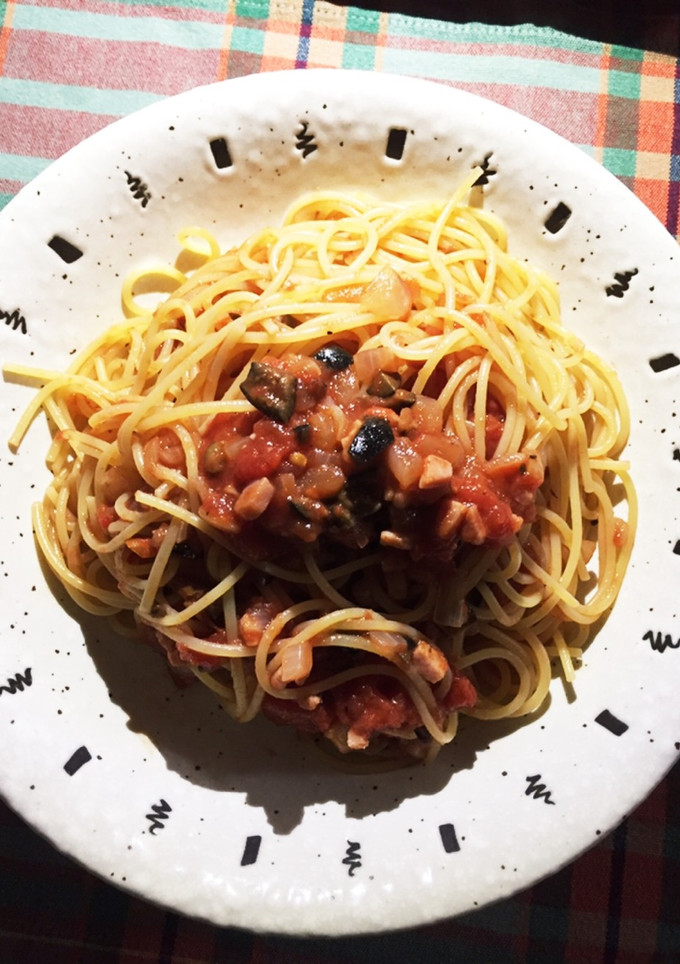 黒オリーブのトマトパスタ-レシピのメイン写真