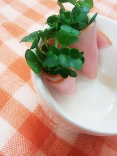 お弁当に!カイワレにハム巻き!-レシピのメイン写真