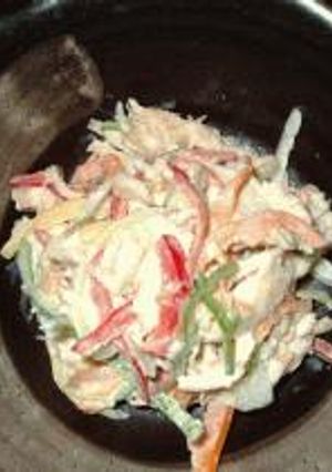 レンジde蒸し鶏の梅マヨサラダ-レシピのメイン写真