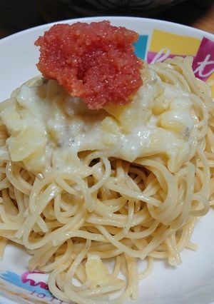 ポテトクリームパスタ with 生たらこ-レシピのメイン写真