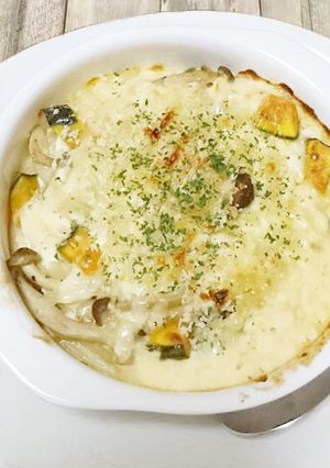 ベジタリアンな豆腐と山芋のペンネグラタン-レシピのメイン写真