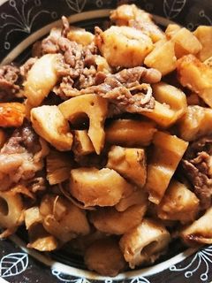 牛肉と里芋と蓮根のほっこり煮-レシピのメイン写真