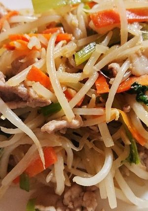 生姜入り豚肉ともやしの味噌炒め-レシピのメイン写真