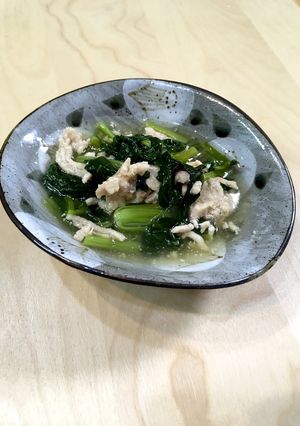 小松菜と鶏ひき肉のとろり煮びたし-レシピのメイン写真
