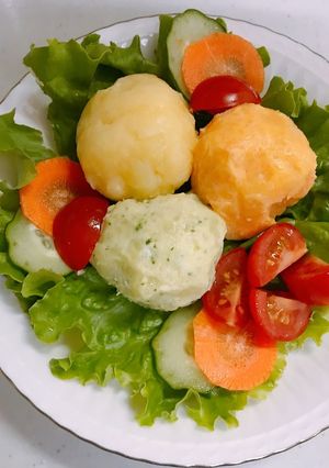 3色のポテトサラダ-レシピのメイン写真