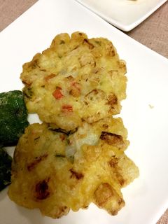 長芋とカニカマ&刻み海苔のかき揚げ-レシピのメイン写真