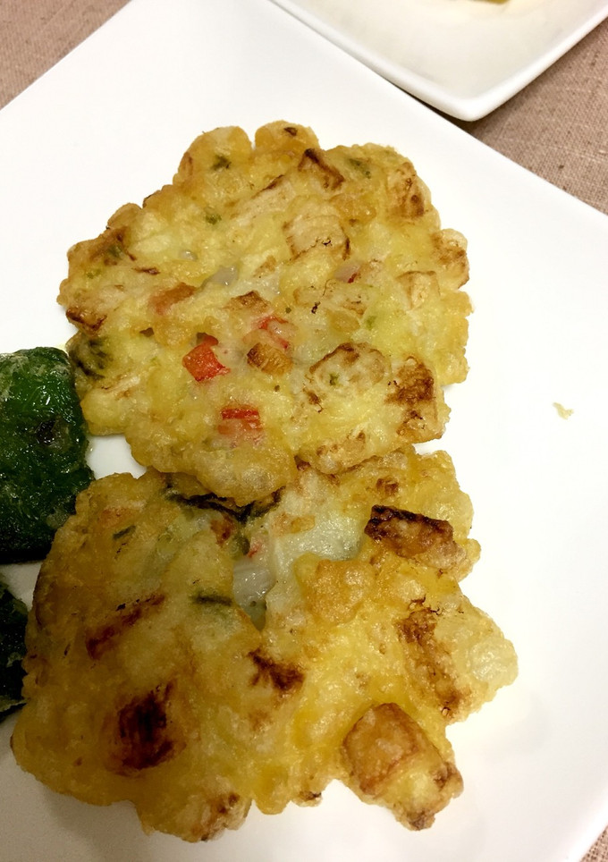 長芋とカニカマ&刻み海苔のかき揚げ-レシピのメイン写真