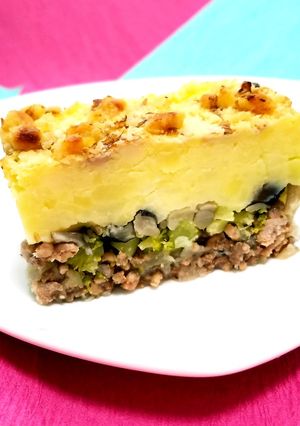 マッシュポテトと合挽と野菜♡三層焼き♪-レシピのメイン写真