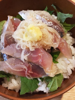 アジの塩漬け丼-レシピのメイン写真
