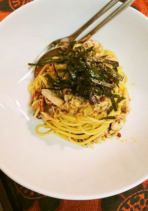 わらさポン酢サルサソース残りDEパスタ-レシピのメイン写真