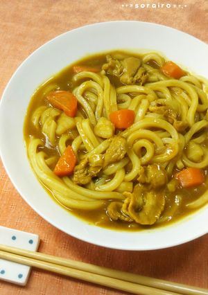 残った肉じゃがで♪リメイクカレーうどん♪-レシピのメイン写真