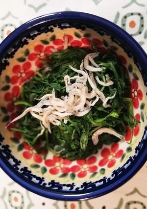 簡単 ルッコラ とちりめんのおひたし-レシピのメイン写真